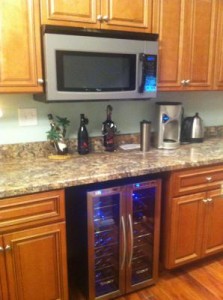 Although this is a freestanding wine cooler, this customer has provided enough space around the unit for it to properly vent, thus being able to store their EdgeStar 32 Bottle Dual Zone Stainless Steel Wine Cooler under the counter.
