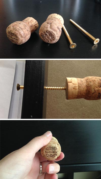 How to Make Drawer Handles from Recycled Champagne Corks