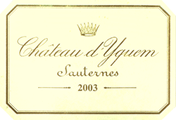 Chateau d'Yquem Sauternes 2003