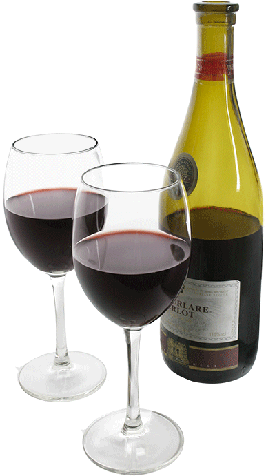 Wine Bottle & Glasses
