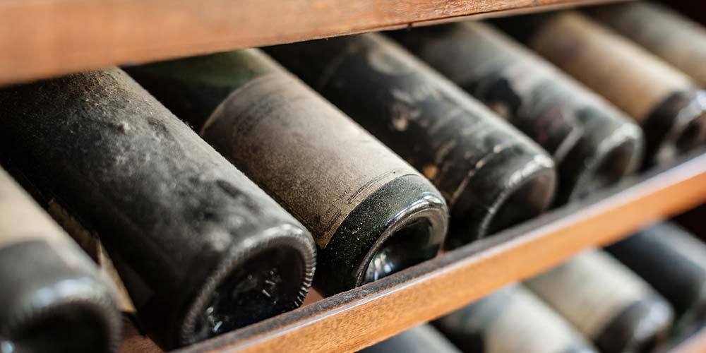 Bottles in Wine Cellar