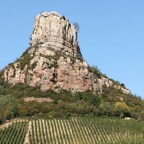 Rock of Solutre in Burgundy, France