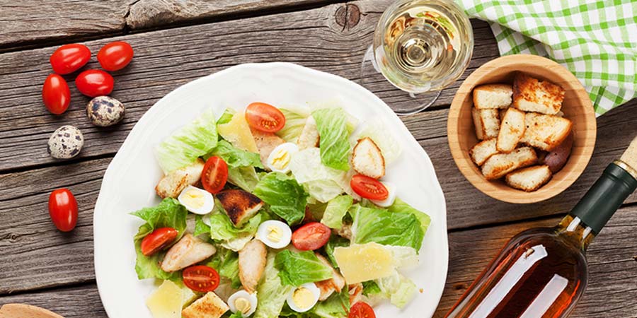 Salad & Wine